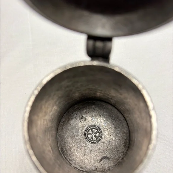 Antique German Kunstauktionshaus Günter Pewter Lidded Tankard. - Picture 5 of 11